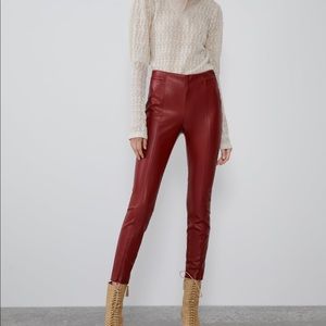 Zara Faux Leather Leggings